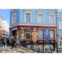 1223_9811 Balduintreppe - bunte Hausfassade. | St. Pauli Hafenstrasse - Bilder aus Hamburg Sankt Pauli.